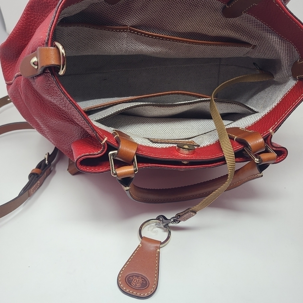 Dooney & Bourke | Women's Vintage Red Pebble Grain Brenna Bag (One Size) - Picture 16 of 16